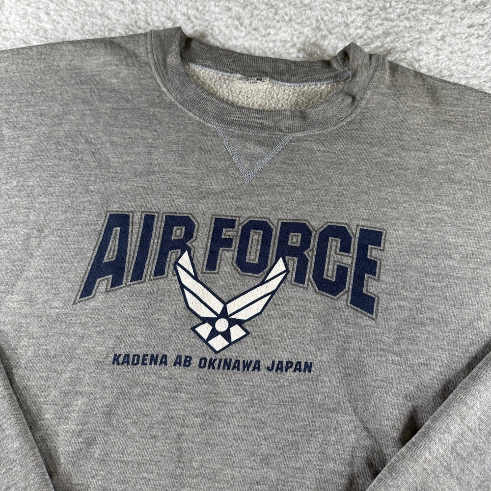 VTG US Air Force Crewneck Sweatshirt‎ Okinawa Japan Made In USA XXL Gray 2XL
